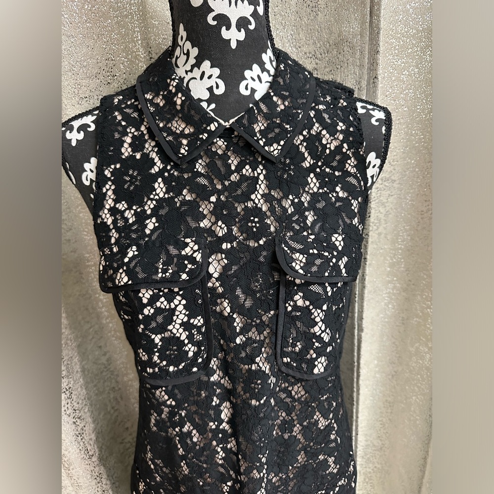 J. Crew Black Lace Dress Sz 4 - Picture 2 of 4